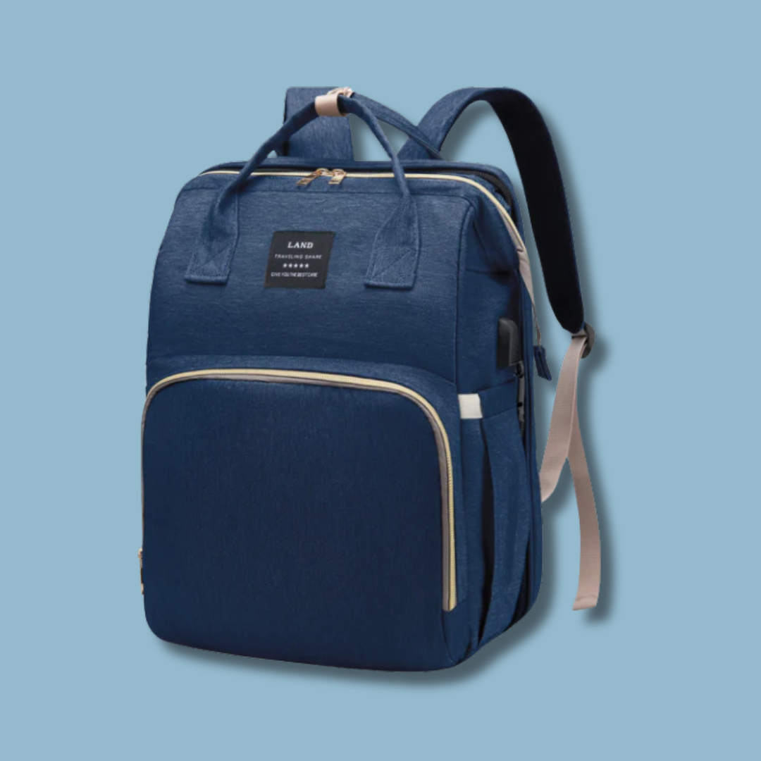 Mochila cambiador para bebé con cuna plegable portátil