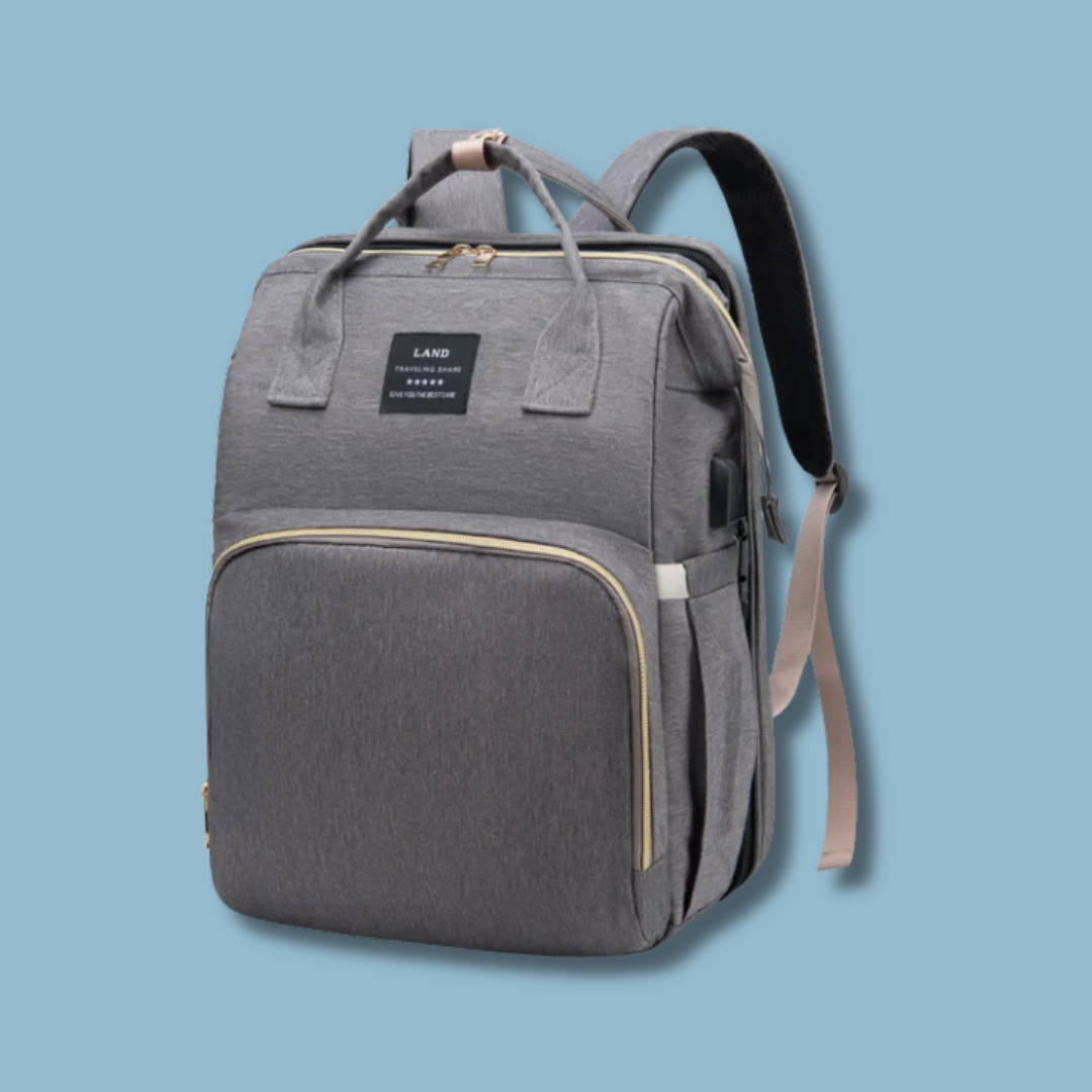 Mochila cambiador para bebé con cuna plegable portátil